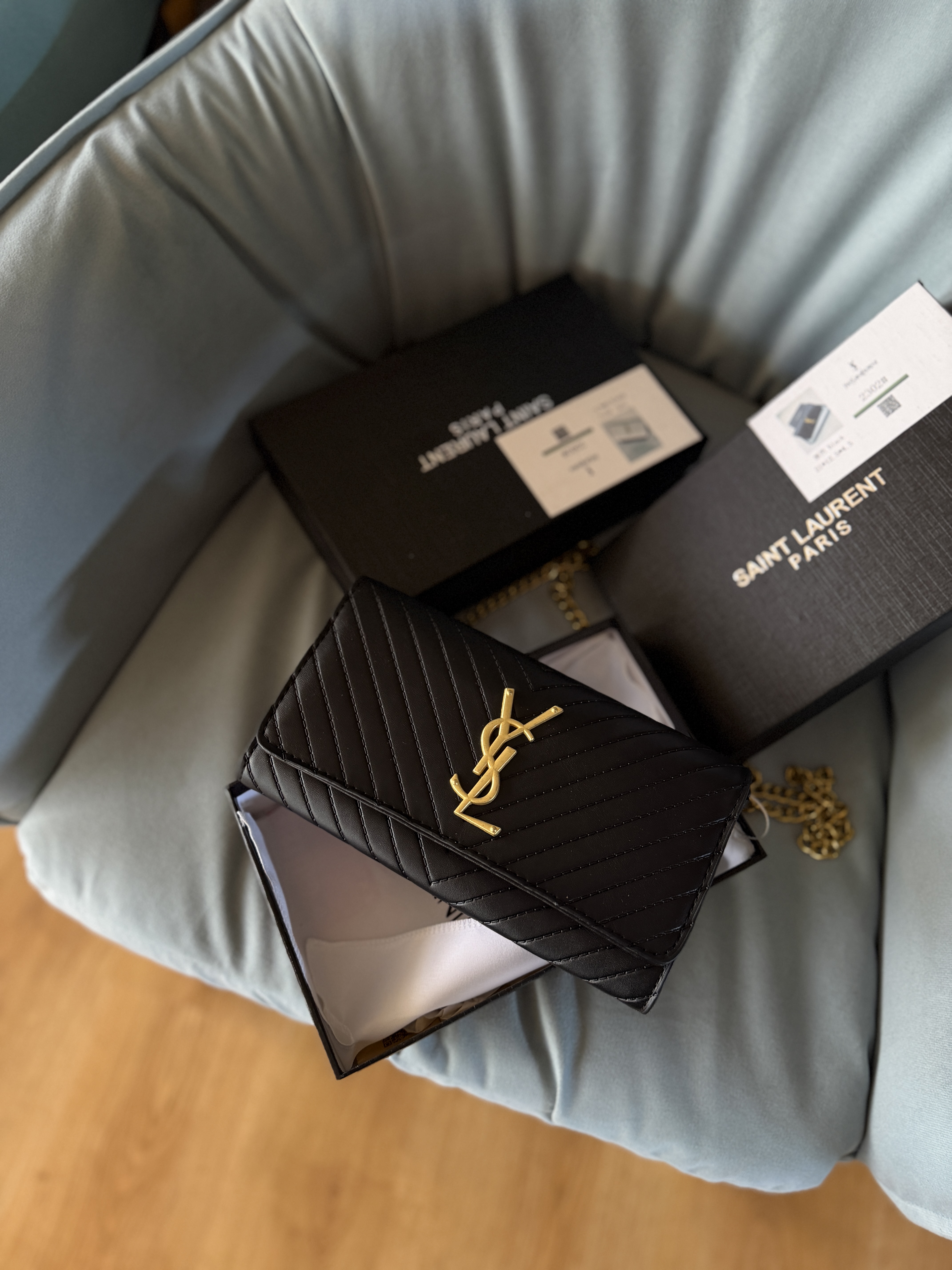 Сумка " Ysl " прямокутна з коробкою — фото 4
