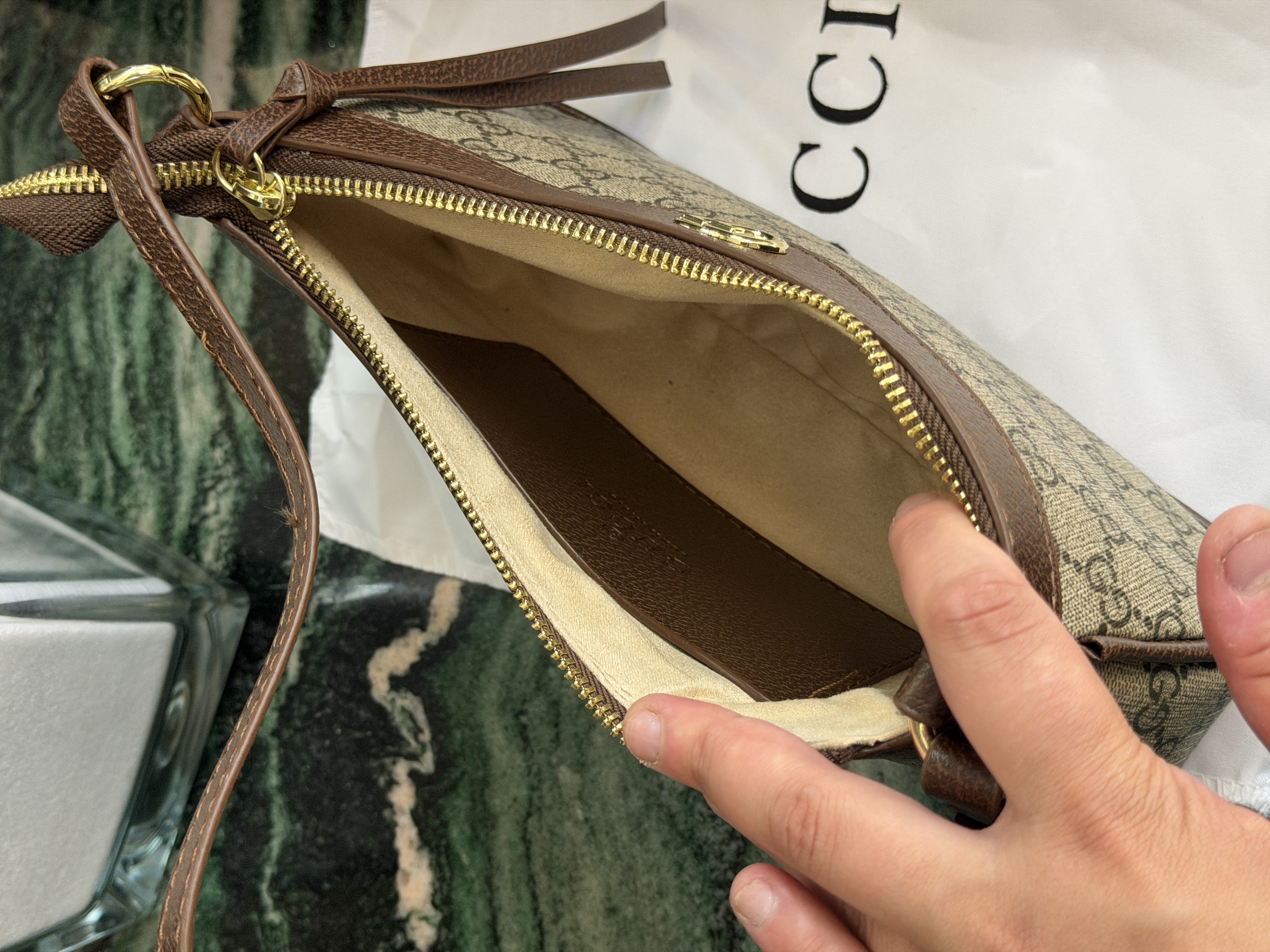 Сумка " Gucci " багет бюджетна — фото 6