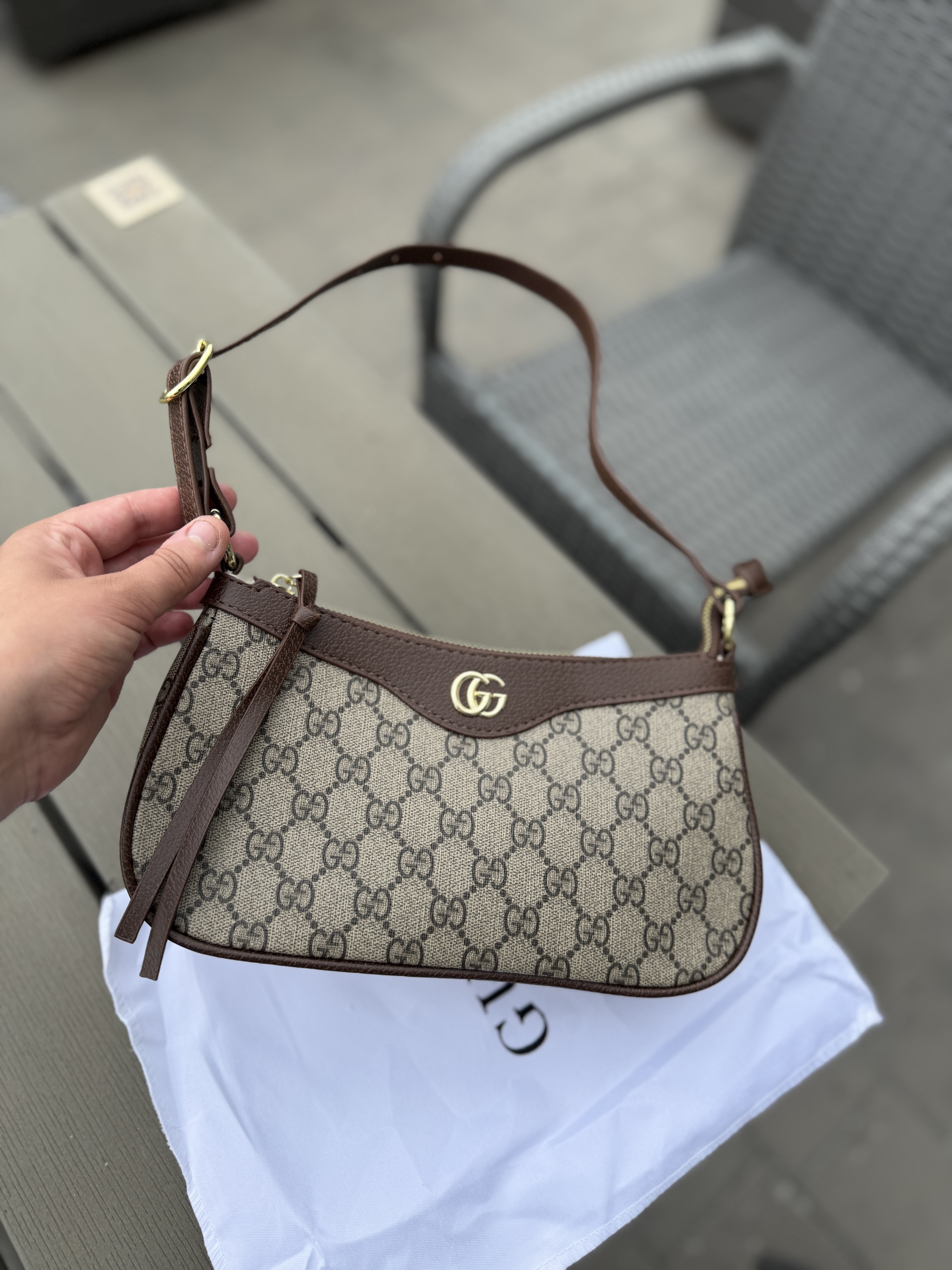 Сумка " Gucci " багет бюджетна — фото 5