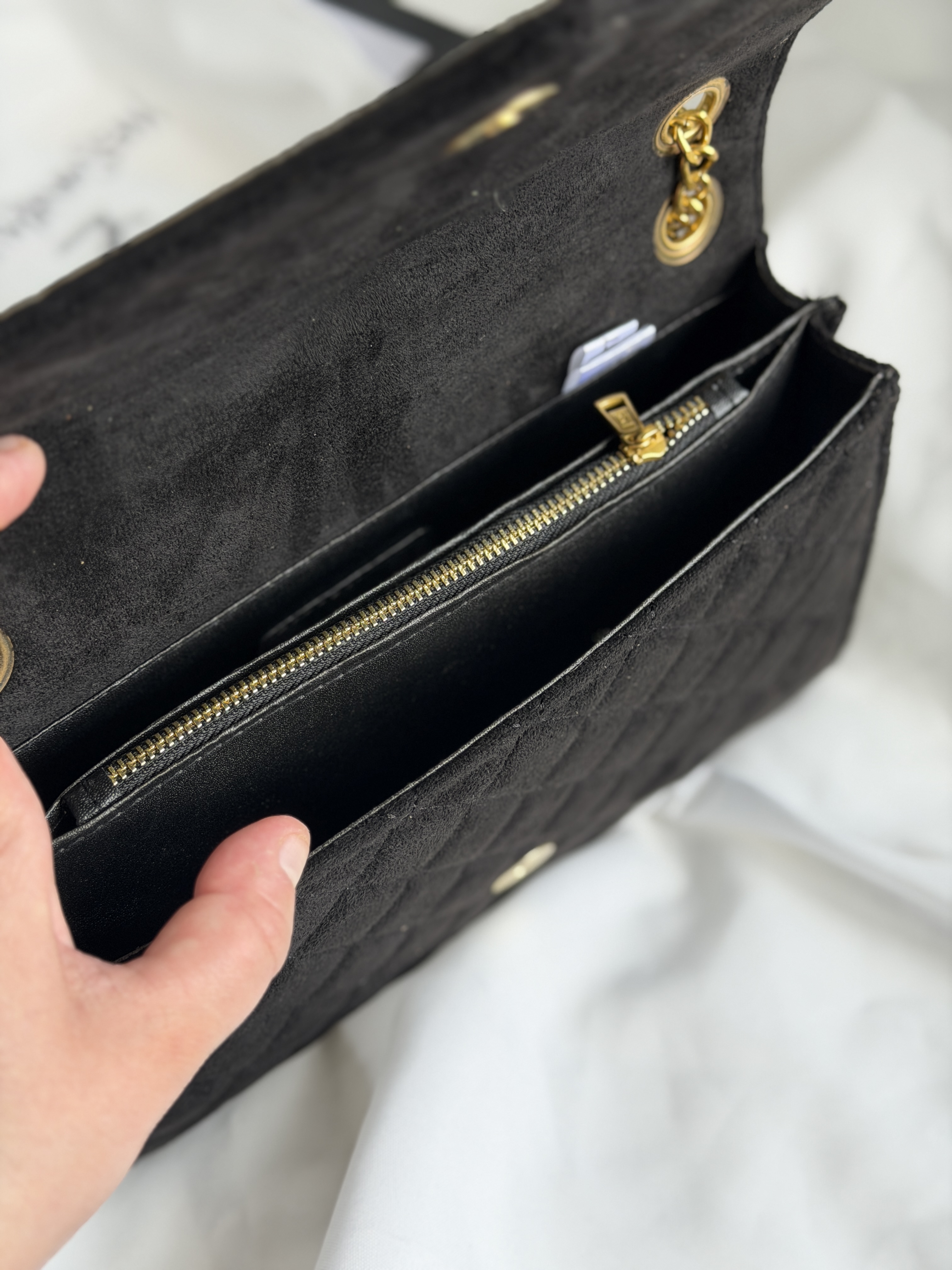 Сумка " Ysl " велюрова з коробкою — фото 3