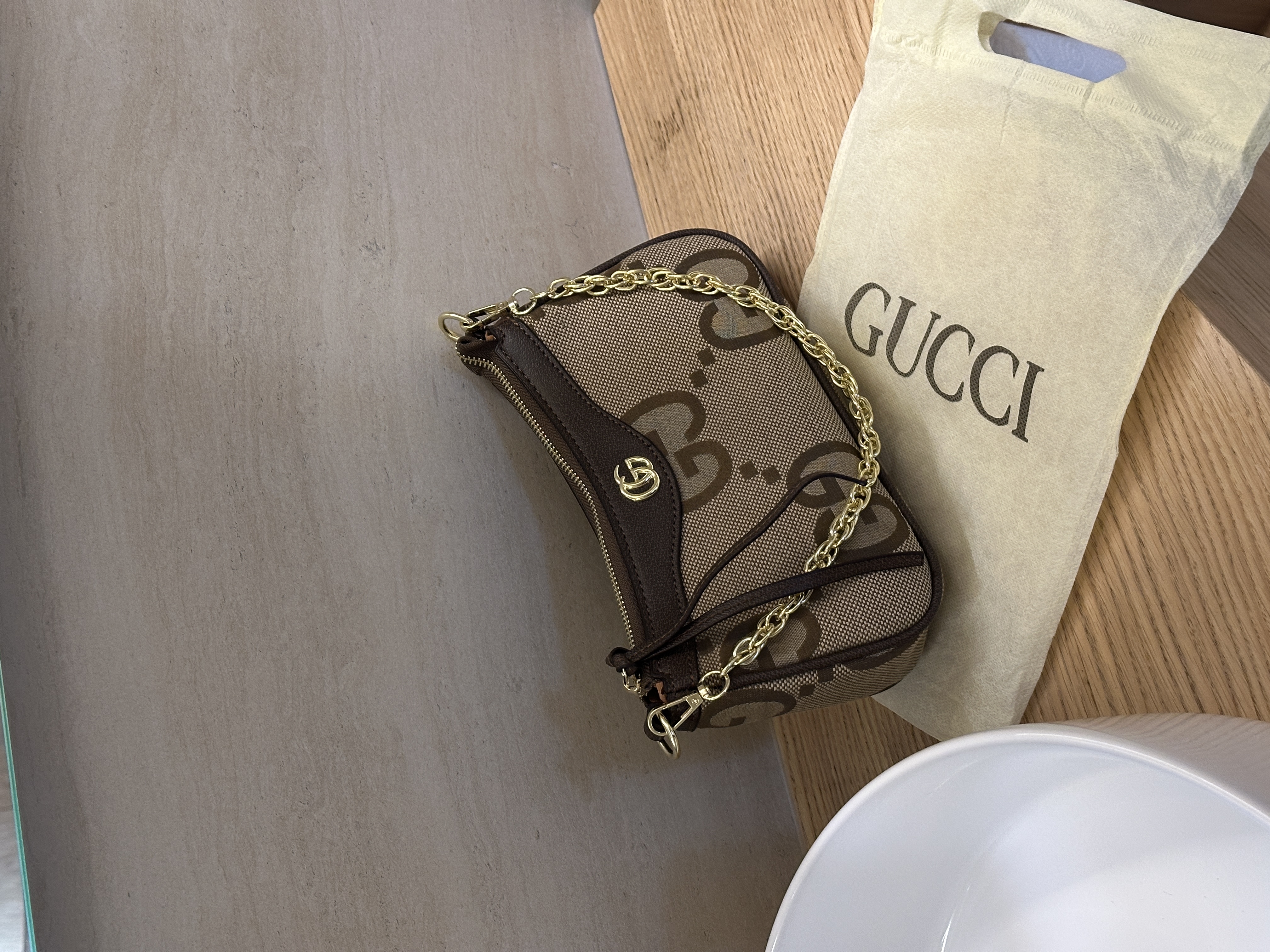 Сумка " Gucci " багет без коробки — фото 6