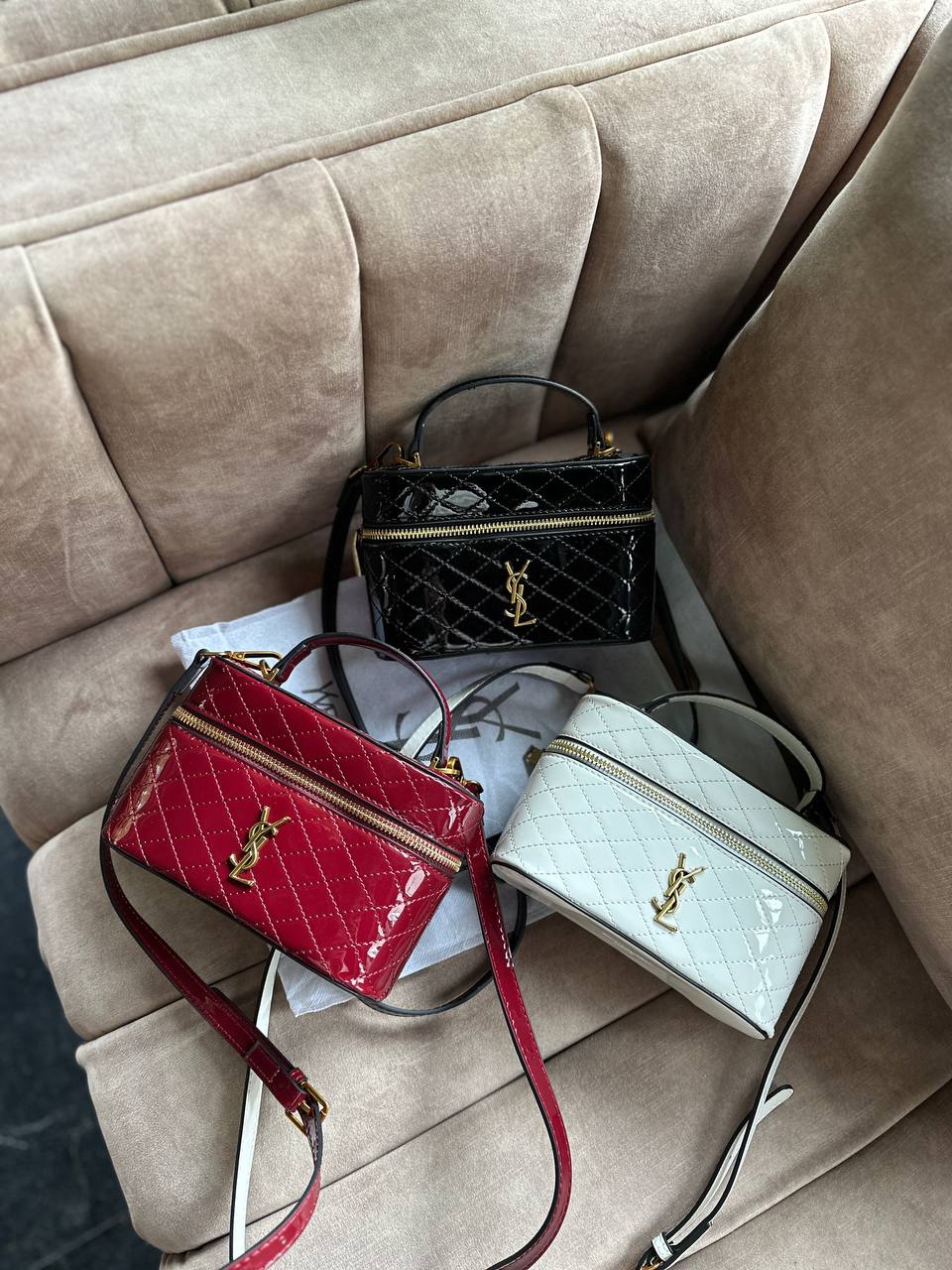 Сумка " Ysl " бочонок лакова