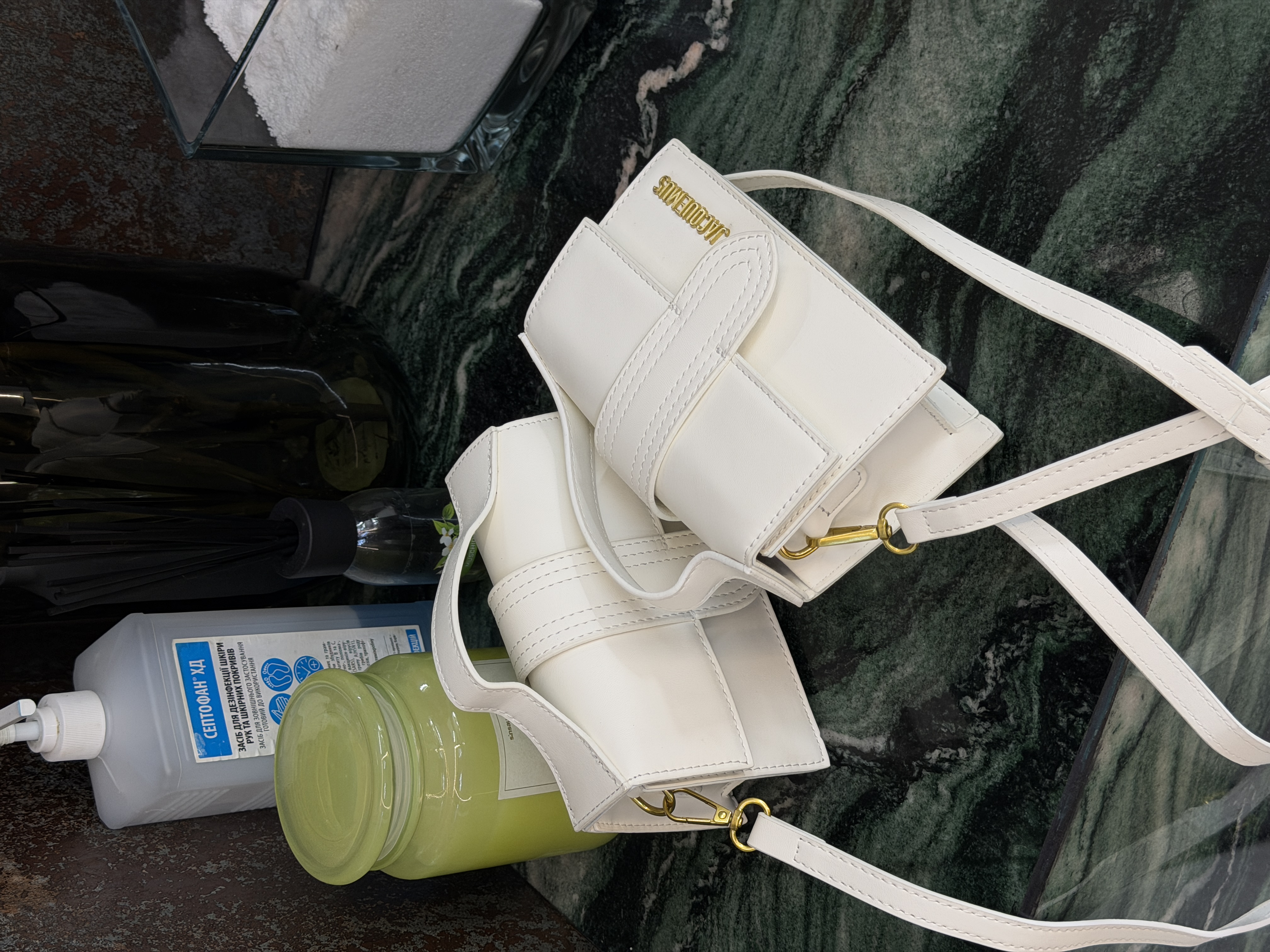 Сумка " Jacquemus " міні біла — фото 4