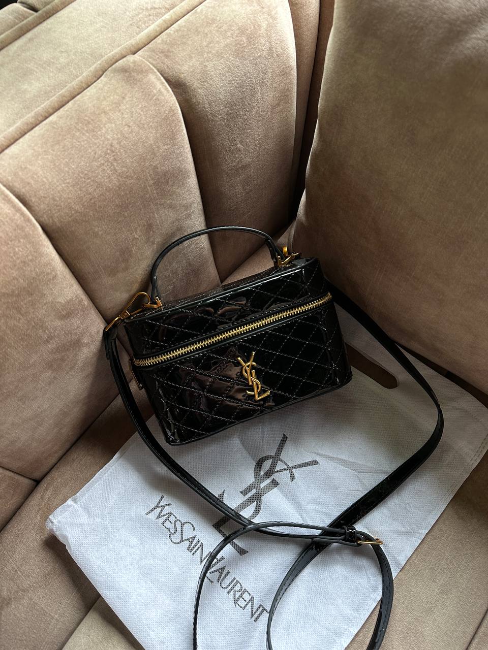 Сумка " Ysl " бочонок лакова — фото 4