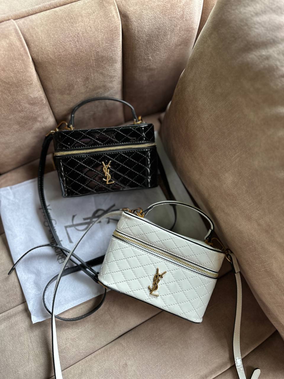 Сумка " Ysl " бочонок лакова — фото 2