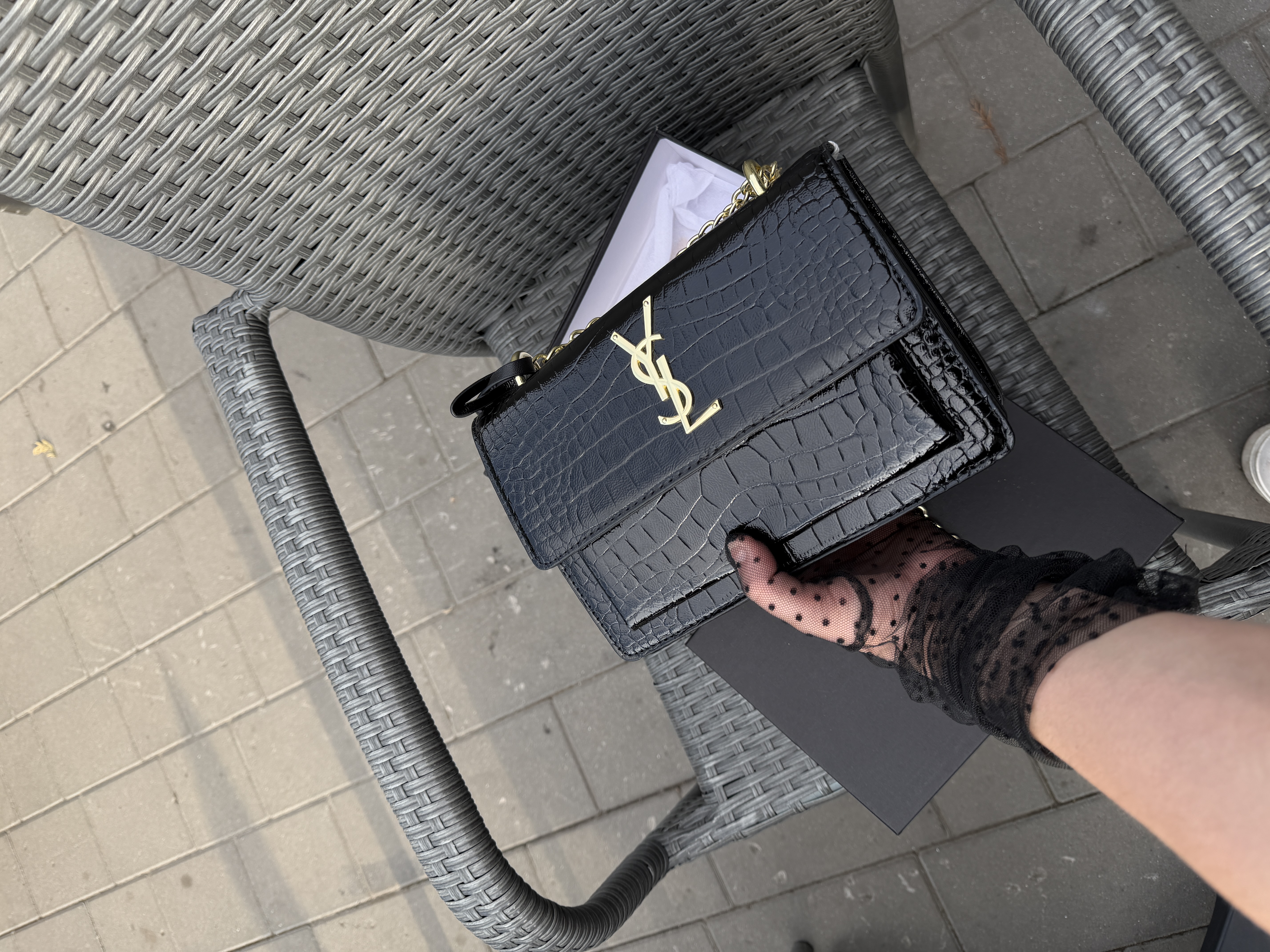 Сумка " Ysl " рептилія з коробкою