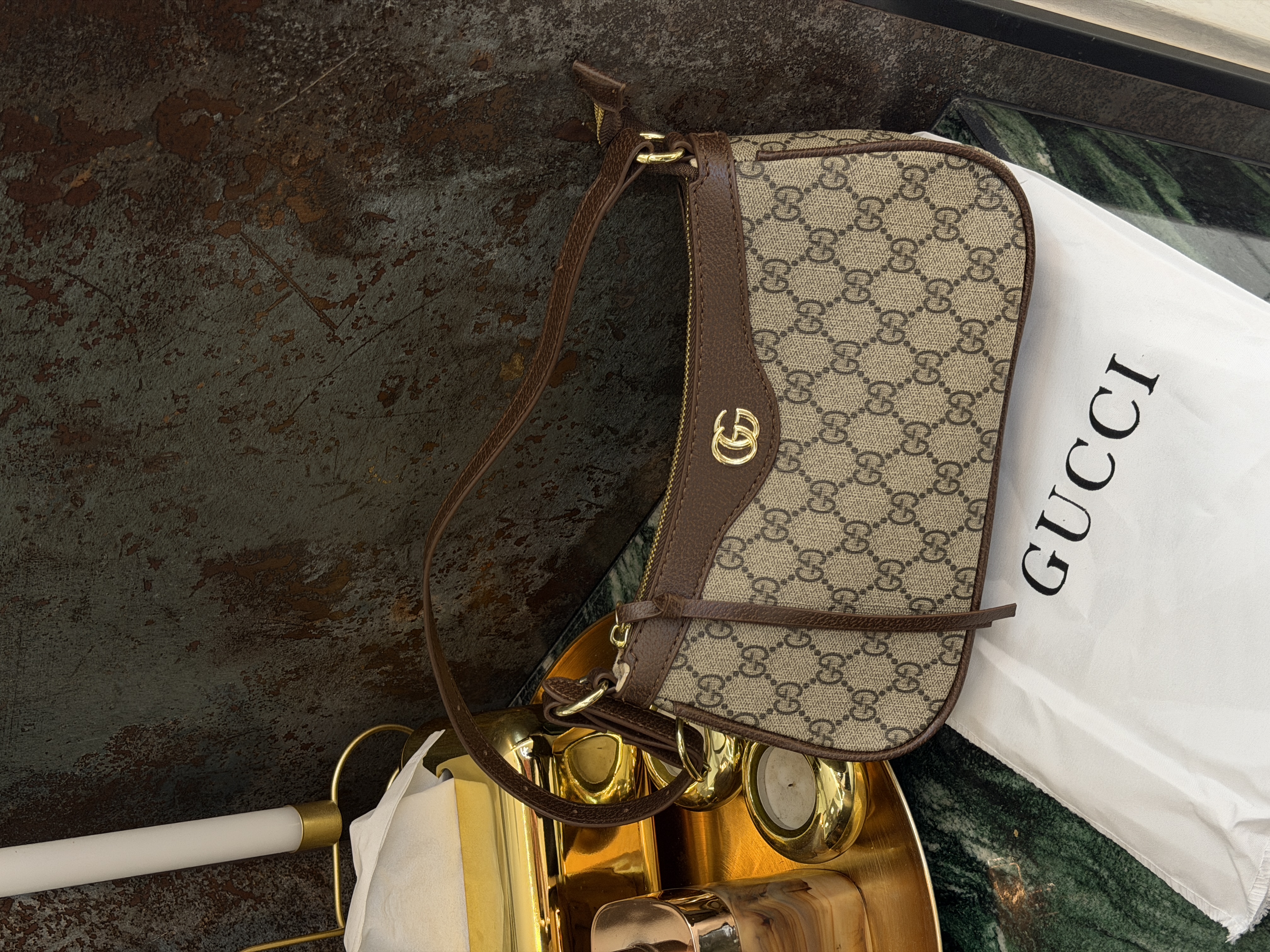 Сумка " Gucci " багет бюджетна