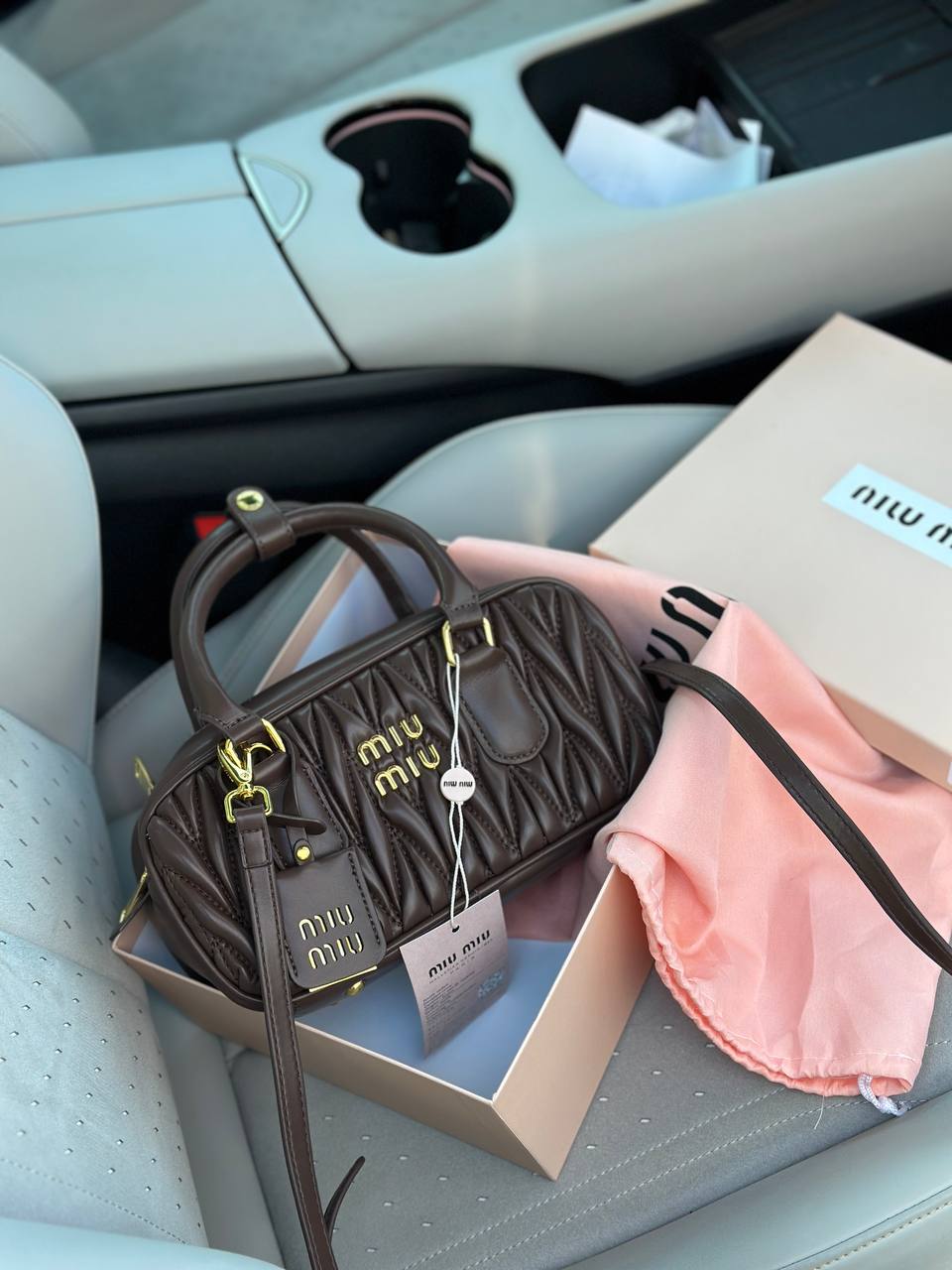 Сумка " Miu miu " шкіра з коробкою — фото 4