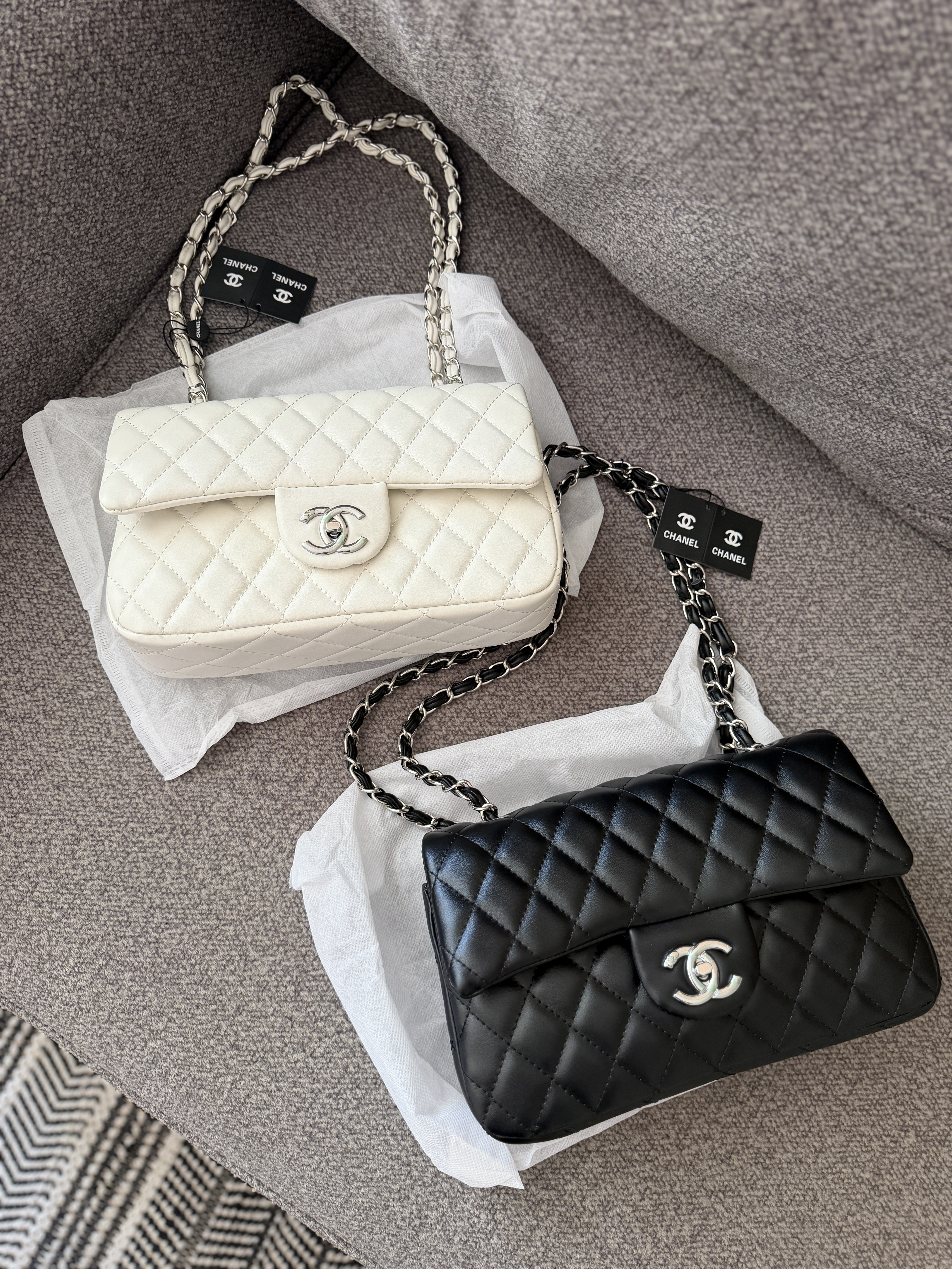 Сумка " Chanel " випукла срібна фурнітура — фото 9