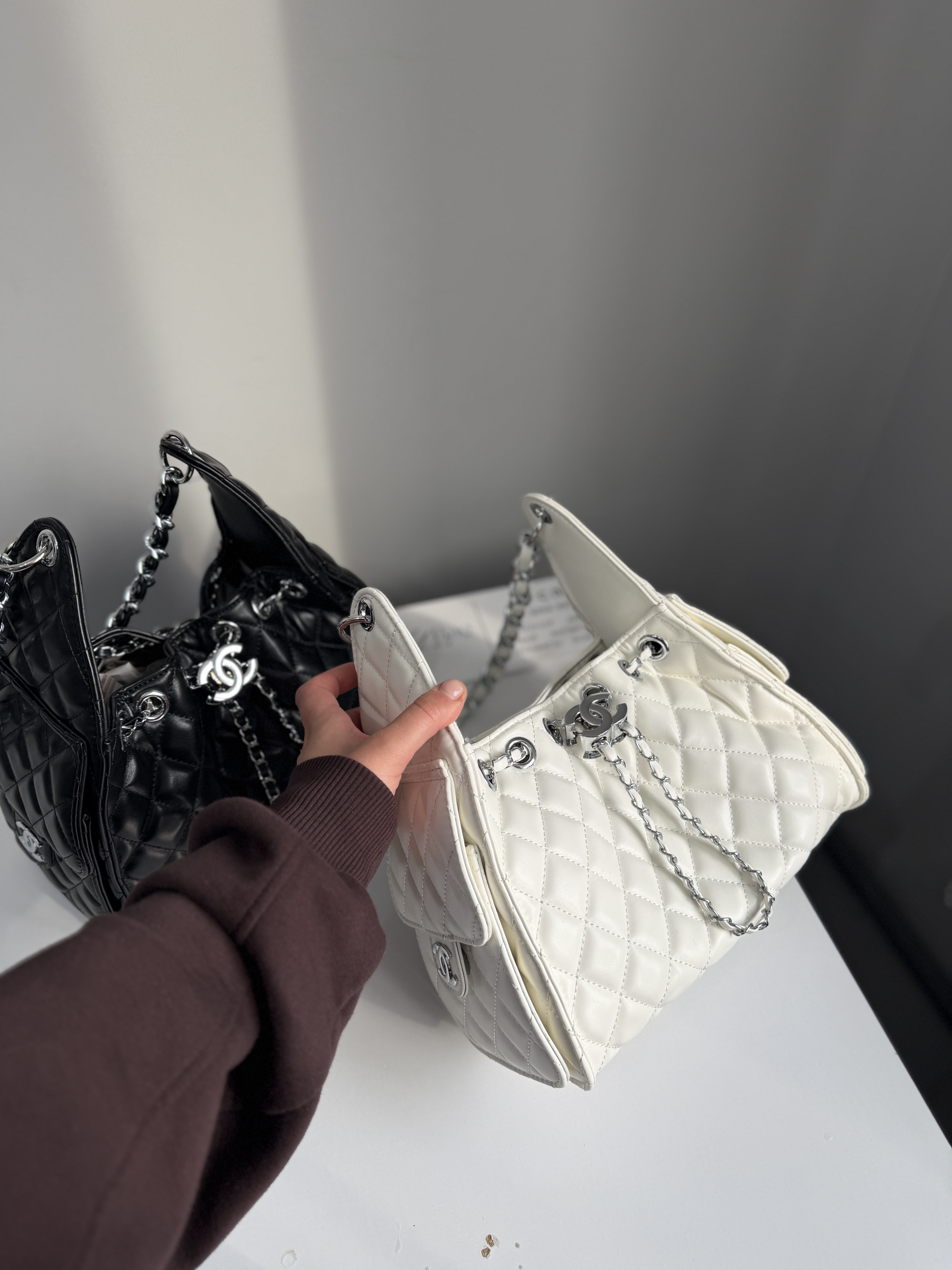 Сумка " Chanel " gabriella екошкіра срібна фурнітура — фото 2
